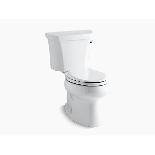 Elongated 1.28 GPF Toilet W/ Right-Hand Trip Lever & Insulated Tank, 1.28 gpf, White